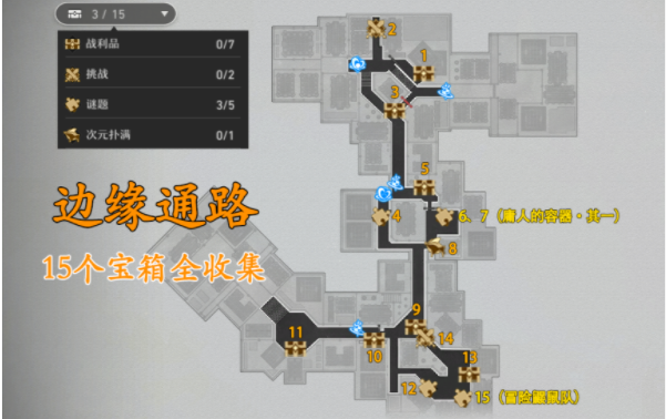 崩坏星穹铁道边缘通路宝箱全收集攻略 边缘通路15个宝箱位置全一览