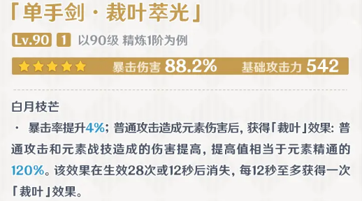 原神裁叶萃光突破材料是什么 3.4裁叶萃光升级突破所需材料一览