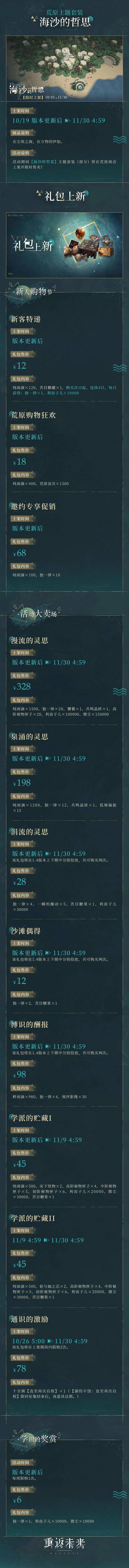 《重返未来1999》1.4版本洞穴的囚徒活动一览