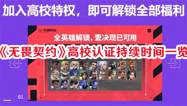 无畏契约高校认证持续多久-无畏契约高校认证持续时间