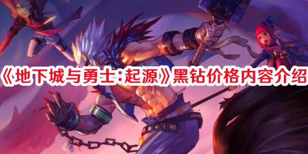 《地下城与勇士：起源》黑钻价格内容介绍