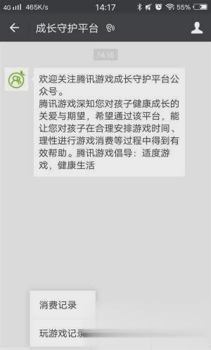 腾讯游戏成长守护平台微信版软件截图3