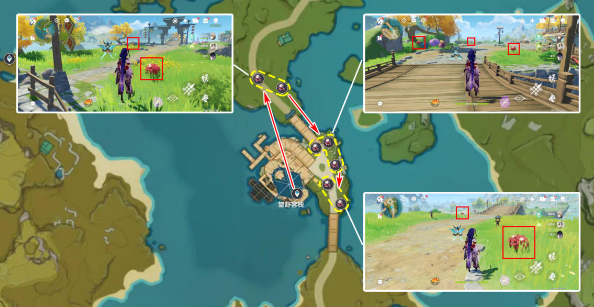 原神4.1霓裳花采集路线-霓裳花位置分布图一览