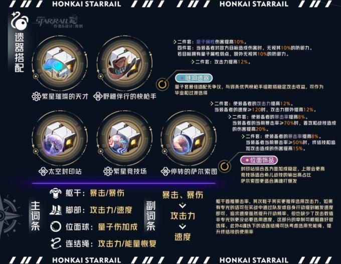 《崩坏星穹铁道》希儿遗器推荐 希尔用什么遗器